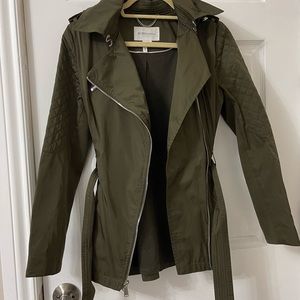 BCBGeneration Army Green Jacket with Hood Size Small